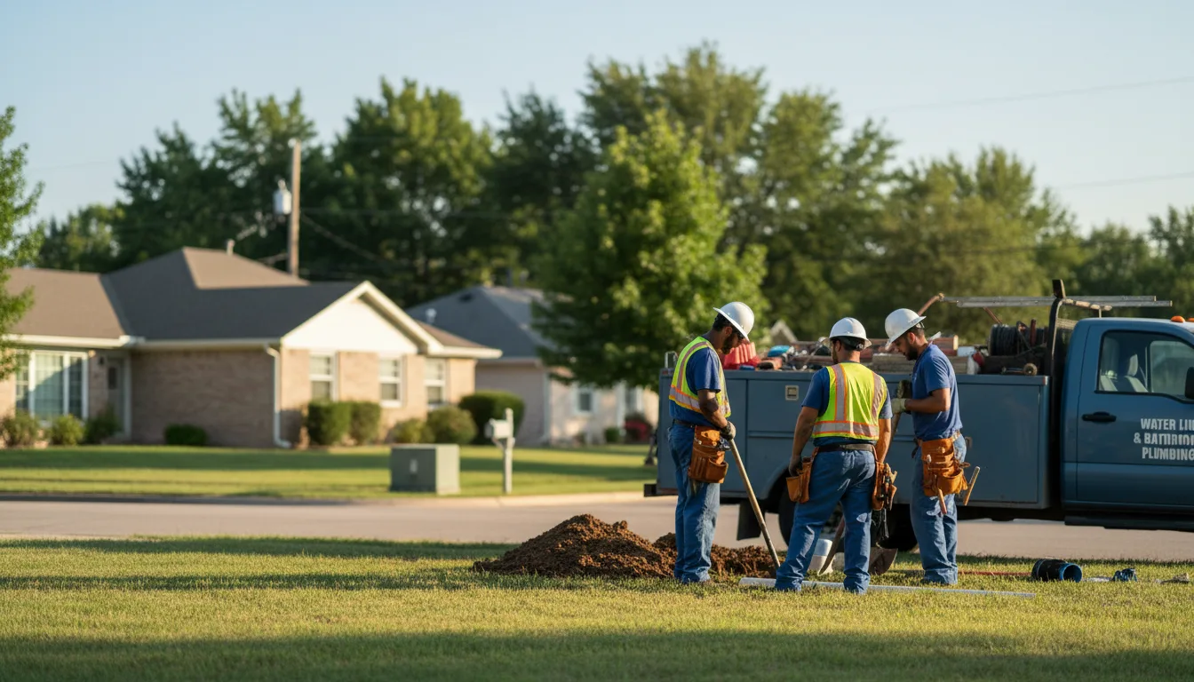 Residential water line and bathroom plumbing service in Brookhaven, MS